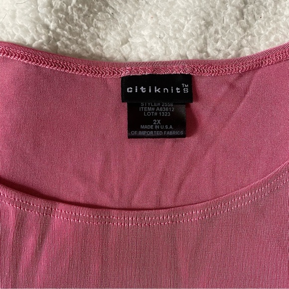 Vintage Deadstock Citi Knits Women’s Tank and Cardigan Set NWT A63612 2X Pink - Picture 5 of 16